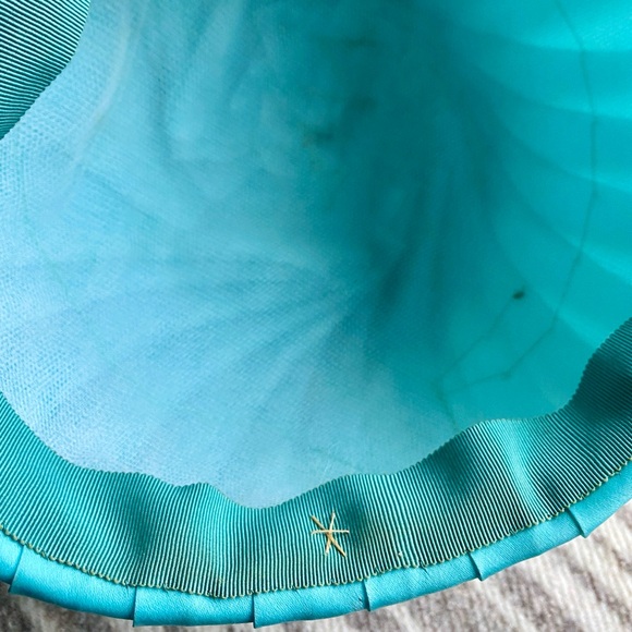 Vintage 1960s Sculptural Fantasy Silk Hat Fascinator Kentucky Derby Blue Hat - Picture 7 of 7